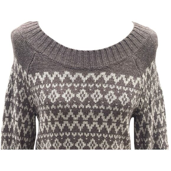 Royal Robbins Women’s Medium Fair Isle Knit Sweater Light Brown Yak Wool Blend - Picture 4 of 9
